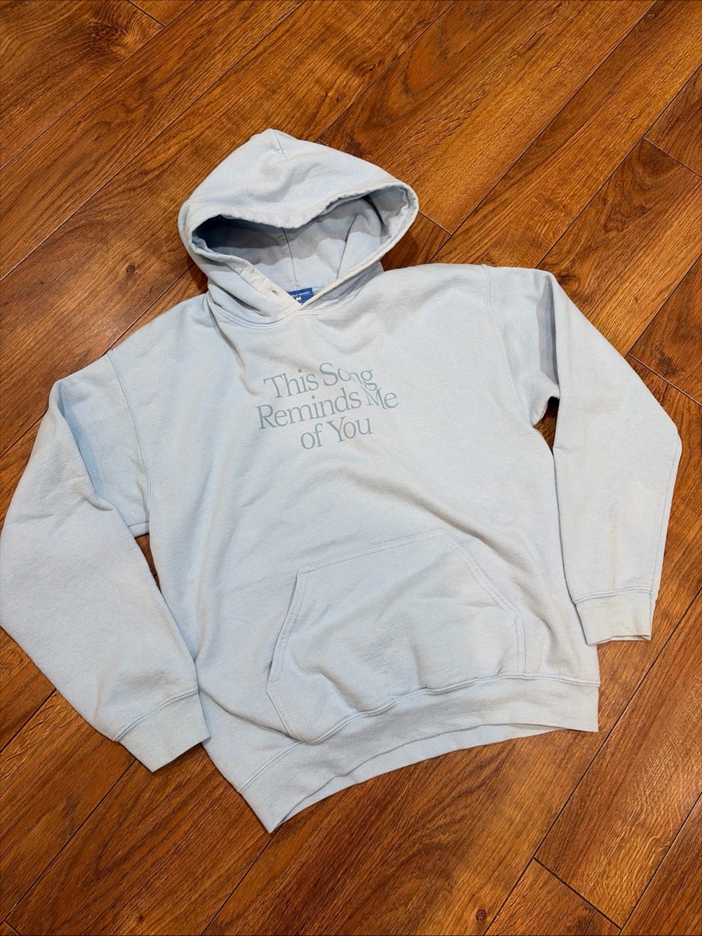 LONELY GHOST Light Blue Hoodie "This Song Reminds Me of You"